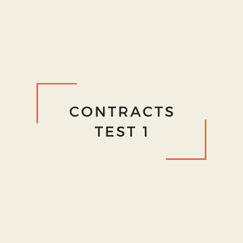 Real Estate Contracts Test 1